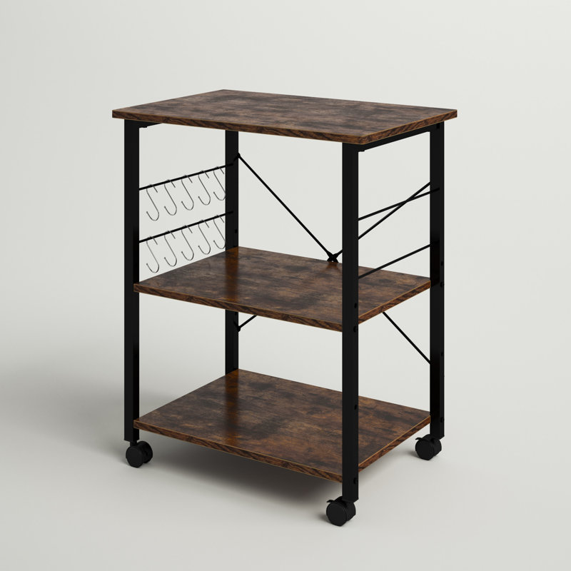 Algona Kitchen Cart, Brown/Black