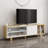 Scandinavian TV Stand, Oak w/ White, 63.0 x 13.8 x 19.1 inches | 100% Melamine Coated Particle Board, Thickness: 0.7 inches | Features Numerous Shelves, Wall-Mountable Design | Stylish w/ Functional for Modern Living Rooms-610206814