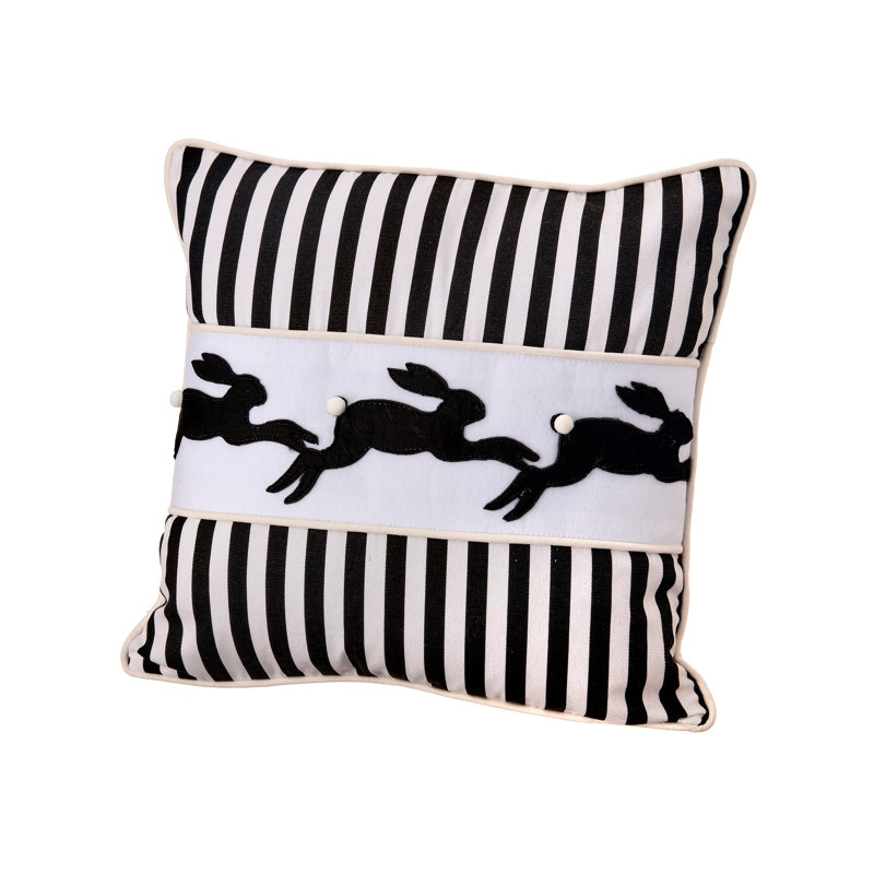 Striped Cotton Throw Pillow