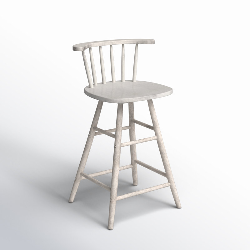 Wood Counter Stool, Gray