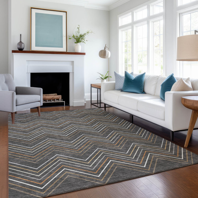 Tapis intérieur / extérieur lavable à la machine Chantille ACN2392, Rectangle 10 pi x 14 pi