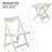 Hips Outdoor Foldable Furniture , 2 Chairs And Rectangular White Table For Modern Living With In Indoor