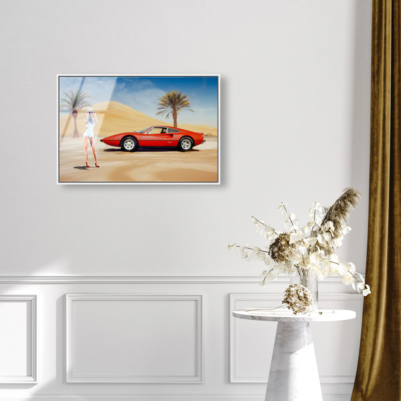 Perfect Place to Tan Canvas Transportation Print by Oliver Gal, 21"H x 31"W, White Frame