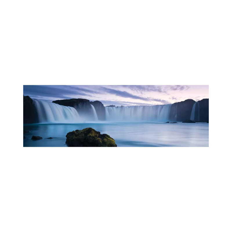 Godafoss by Stefan Hefele - Wrapped Canvas Panoramic Print, 30.48 cm H x 91.44 cm W x 1.91 cm D