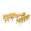 Leveb Outdoor 13 - Piece Teak Dining Set