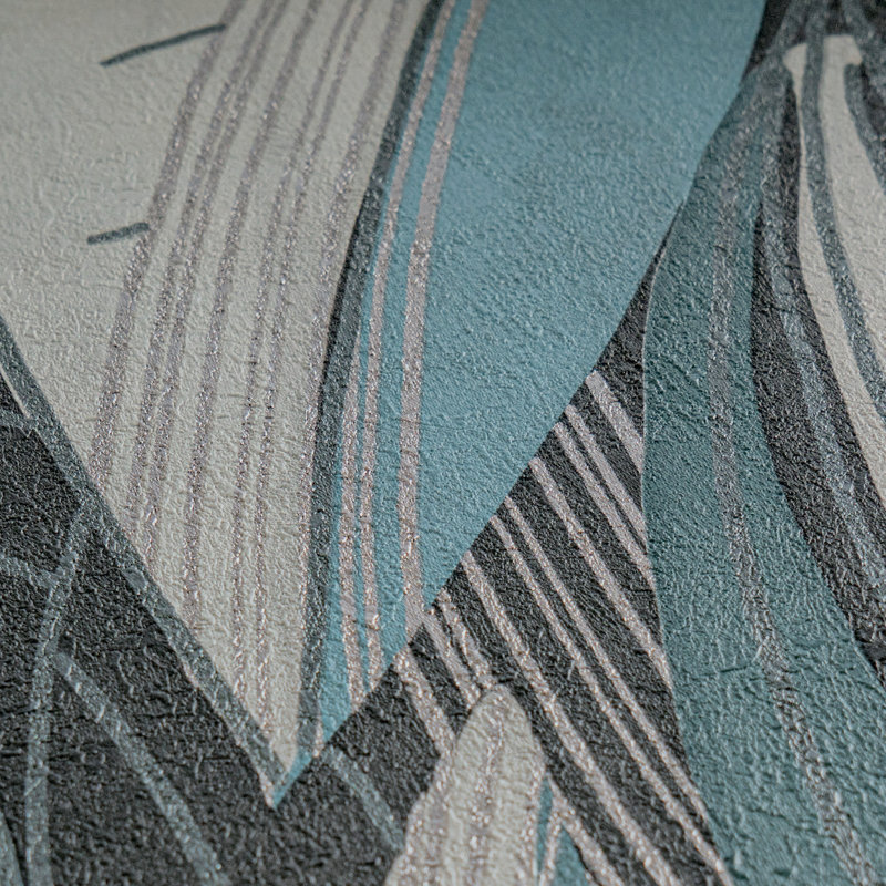 Galerie Horizon Flowing Leaf Wallpaper, Blue