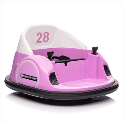 12V Kids Ride on Bumper Car for Toddlers, Battery Powered Bumper Car with Remote Control, 1.5+ Years Old Baby Electric Bumping Toy with Battery Display, 360 Degree Spin, Music, LED Lights