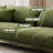 Green Velvet Modular Sofa cushion couch-108840016-108840013
