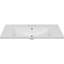 Surface de meuble-lavabo en céramique 36 po avec lavabo blanc, 3 trous pré-percés, aspect moderne, P 18 po x H 6,6 po, comptoir facile à assembler, céramique, blanc, taches d'eau difficiles à laisser