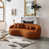 Orange Boucle Linen Blend