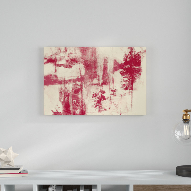 « marron brush strokes », impression sur toile