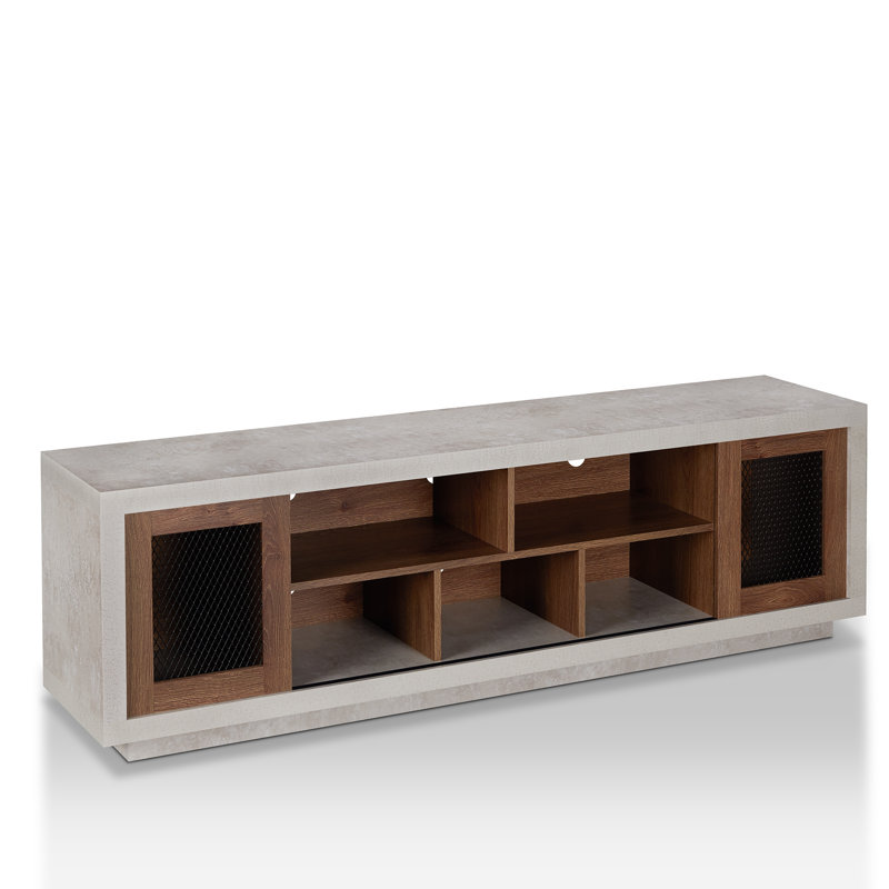 Cioffi Unfinished TV Stand for TVs up to 78", Distressed Walnut