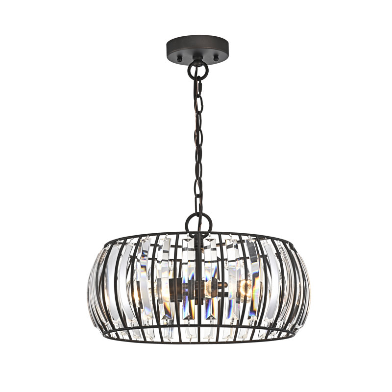 Luminaire suspendu tambour 3 lumières unique Motes