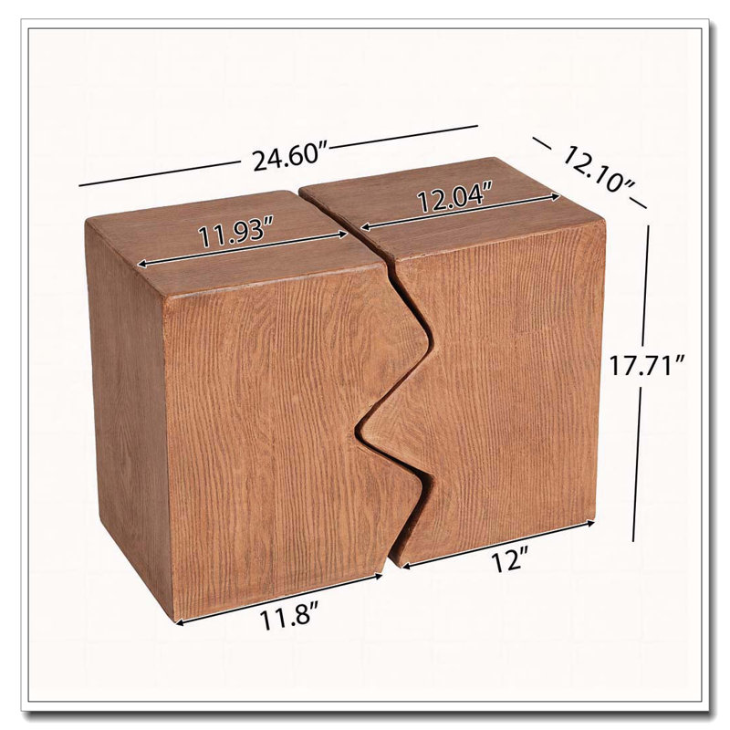 Rectangular Outdoor/Indoor Side Tables, Natural