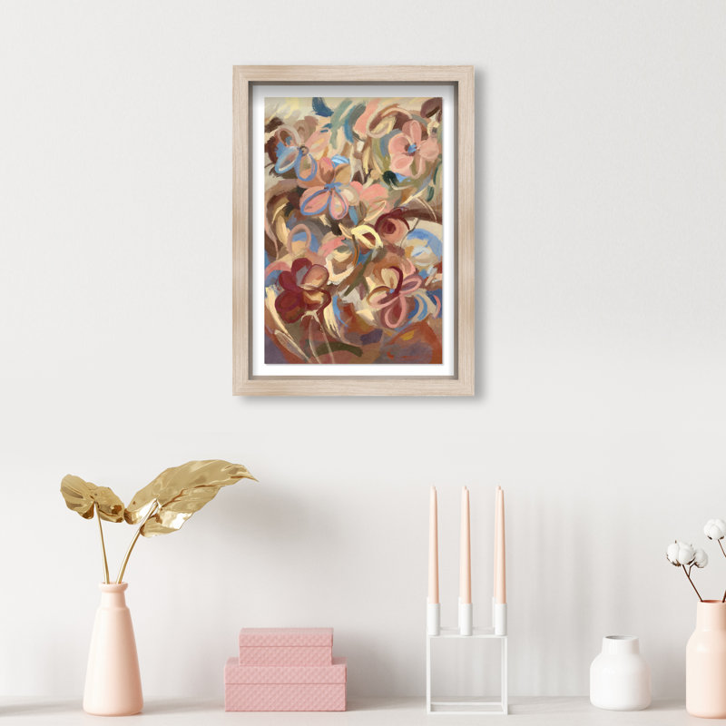 Moving Eden Print by Oliver Gal, 37.5"H x 25.5"W, Natural Oak Shadowbox
