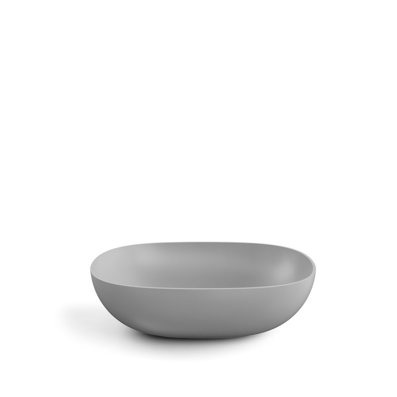 Belfry Bathroom Hadley 5000mm L x 385mm W Ceramic Oval Sink, Charcoal Grey