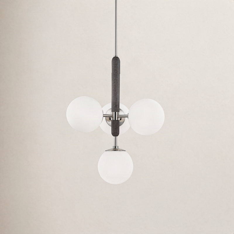 Harley 4-Light Chandelier, Polished Nickel