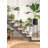 Black Metal Tall Indoor Outdoor Planter with Removable Stand, 12" x 12" x 36"-1554480425