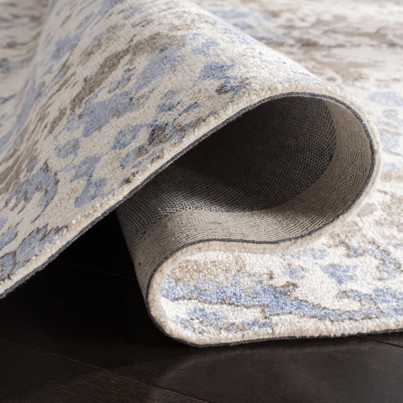 Stambaugh Hand Tufted Viscose Floral Rug, Round 6'