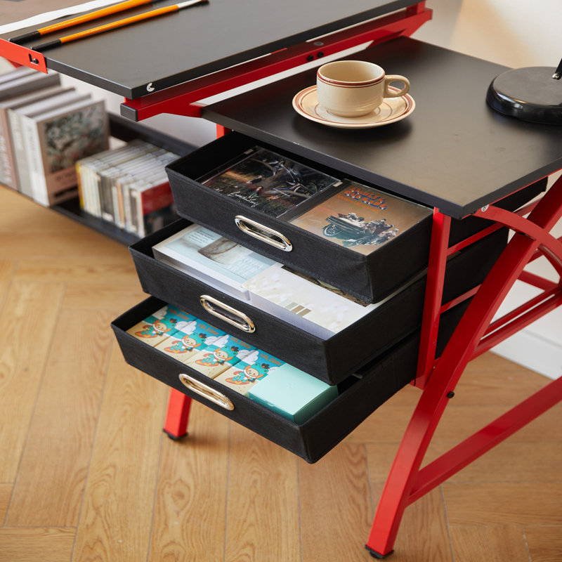 drafting table with stool, Red