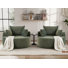 2 pièces - Fauteuil demi-tonneau en velours côtelé 49 po, chaise longue surdimensionnée à compression, aucun assemblage requis