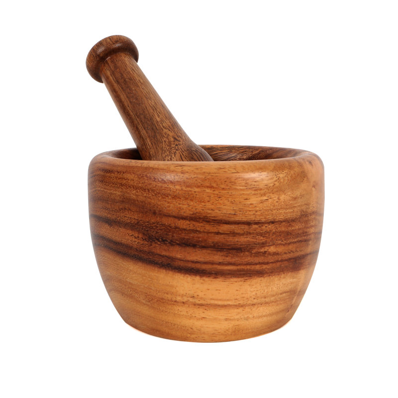 Flanagan Wood Mortar And Pestle Set