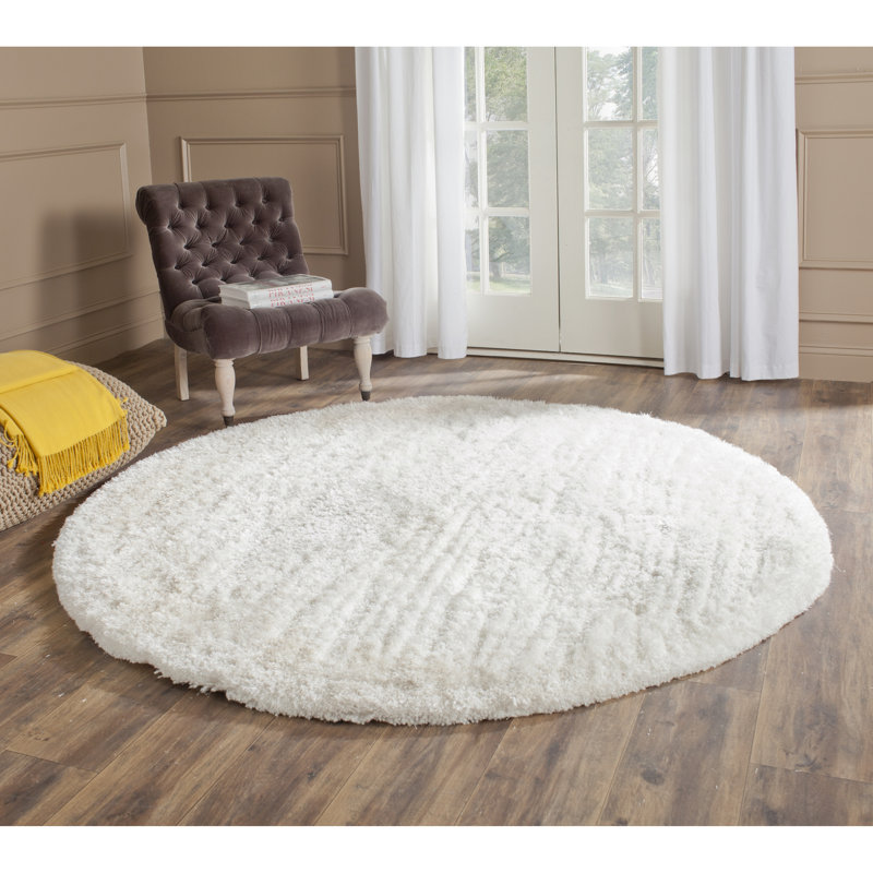 Tapis blanc Delane, Rond 4 pi