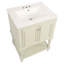Meuble-lavabo de luxe moderne 24 po avec lavabo en céramique, armoire de salle de bain avec tablette ouverte et rangement fermé-133248945