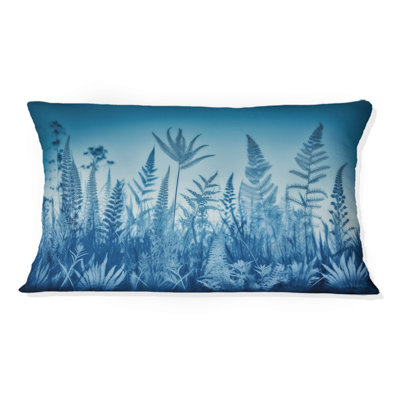 Coussin décoratif imprimé fougère dans la forêt