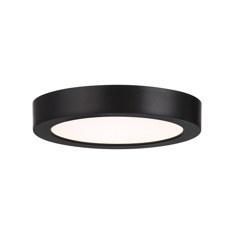 Plafonnier encastré Raed, H 0,9 po x l 5,3 po x P 5,3 po, Noir