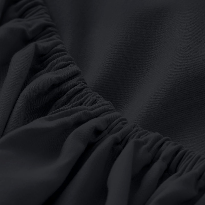 Ensemble de draps en microfibre avec taies d'oreiller, Ensemble de draps pour grand lit avec 2 taies d'or, Noir