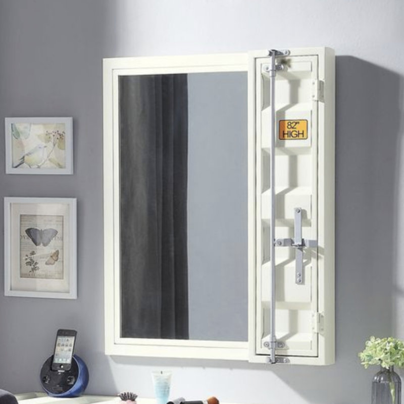 Miroir de salle de bain Cargo, Blanc