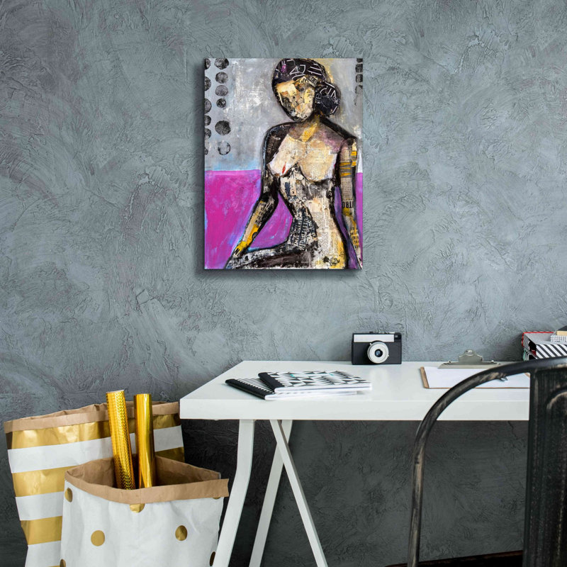 «Girl in the Media» par Erin Ashley, estampe numérique sur toile, L 12 po x H 16 po x P 0,75 po