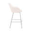 Tabouret de bar pivotant en similicuir et en acier inoxydable brossé de 30 po-1217106182