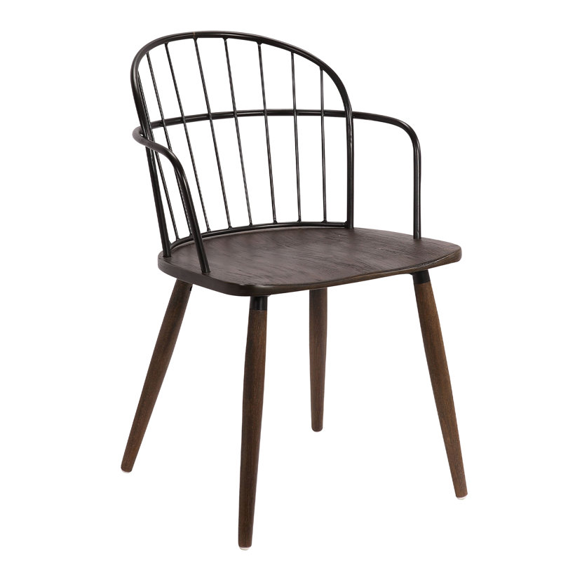 Chaise à accoudoir, Brun
