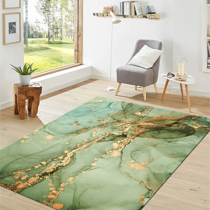 Chic Multicolored Floral Design Non-Woven Thin Type Printed Rug for a Stylish Touch to Your Home Decor, Rectangle 2' x 2'11"