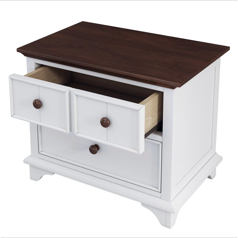 Table de bout en bois à deux tiroirs avec table de chevet pour chambre à coucher, salon et chambre d'enfant
