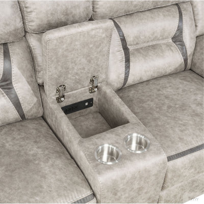 Brazelton Taupe 3-Piece Pillow Top Arms Living Room Set