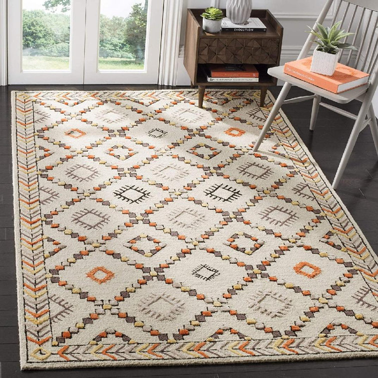 Derose Hand-Tufted Ivory Area Rug