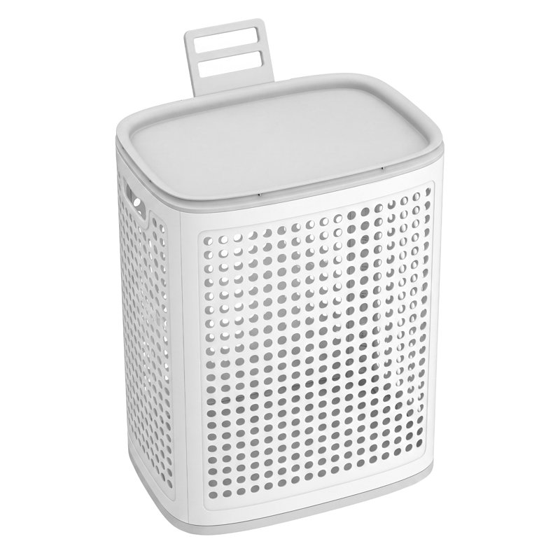 Laundry Hamper, White，Grey