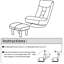 Fauteuil inclinable avec rembourrage réglable en lin, offrant 3 sections de dossier et 14 têtes pour plus de confort