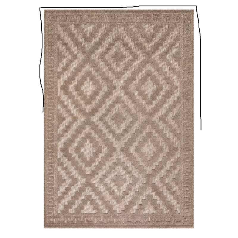 Geometric Area Rug, Rectangle 200 x 290 cm