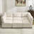 Sectional Sofas | 6-Seat U Shaped Modular Convertible Couch, Reversible Chaise for Living Room | Beige | Corduroy-124535754