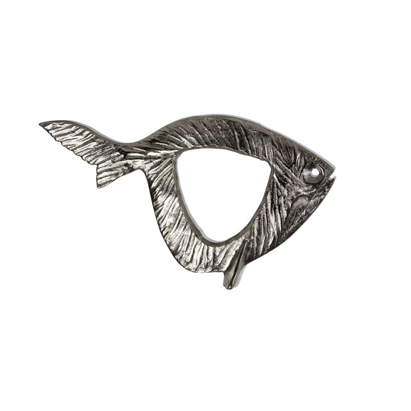 Décoration murale open fish, H 10 po x l 17 po x P 2 po