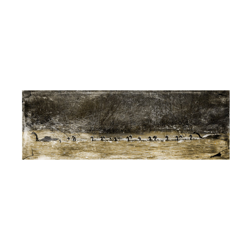 Footeprint Art Family Outing Canvas Art, 10" H x 32" W
