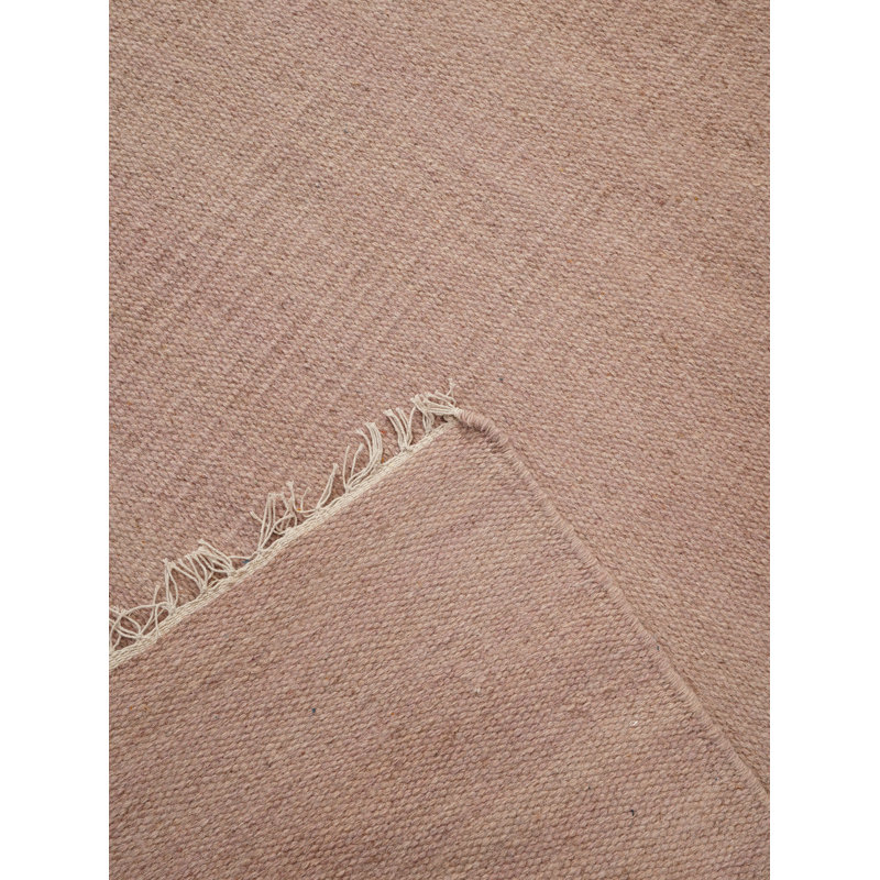 Alithea Hand Woven Flat Weave Kilim Wool Eco-Friendly Area Rugs - Rectangle, Light Brown Color, Plain Solid Design, Low Pile Handmade Area Rugs for Living Room, Bed Room