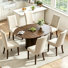 Moshier Modern Extendable Dining Table Set For 4-6 People With Hidden Storage