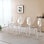 Ensemble de 4 chaises d'appoint élégantes et transparentes modernes pour un usage domestique polyvalent