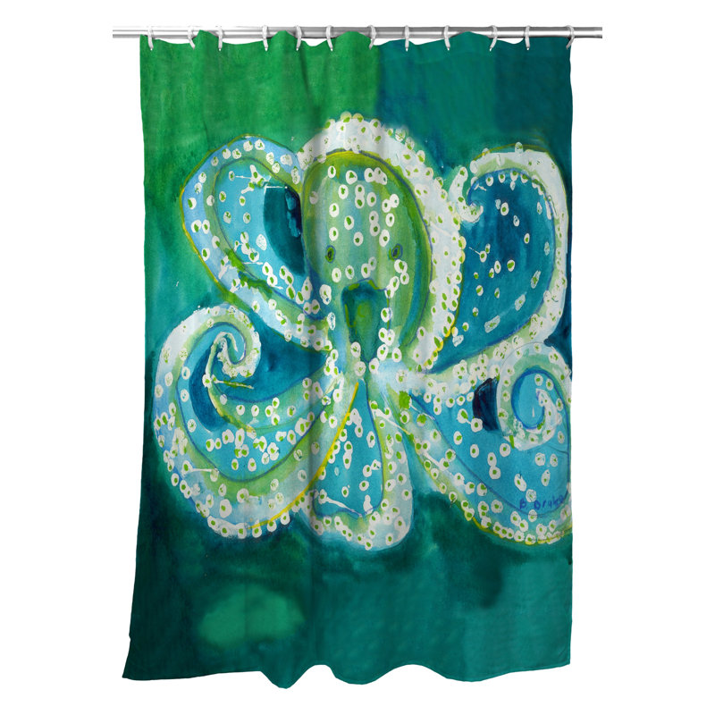 Rideau de douche simple Octopus