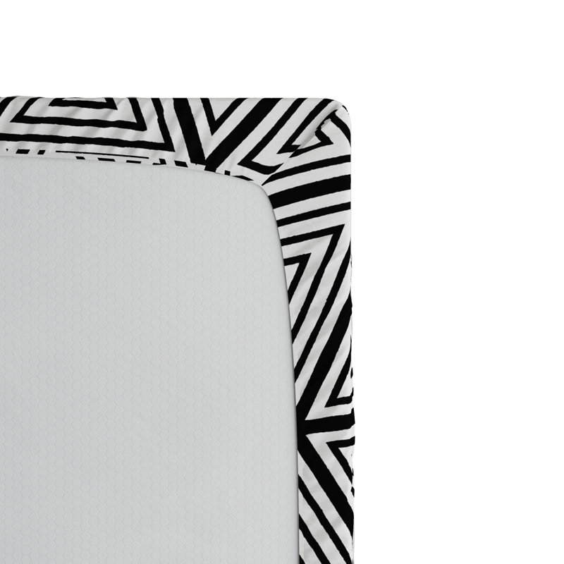 Microfiber Geometric Fitted Sheet, Twin XL Fitted Sheet